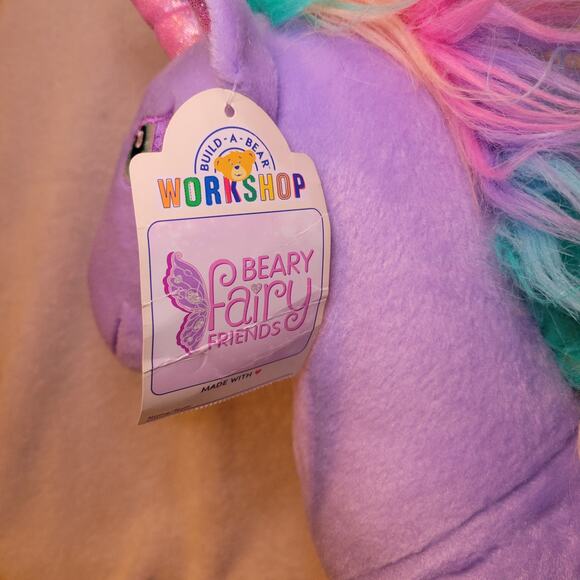 Build A Bear Fairy Friends Enchanted Purple Unicorn Plush Stuffed 18" NWT 2018 - Picture 2 of 7